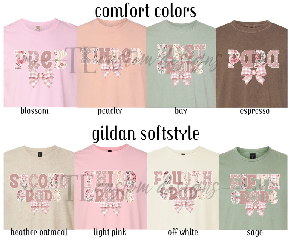 Grade Level Bow Tee
