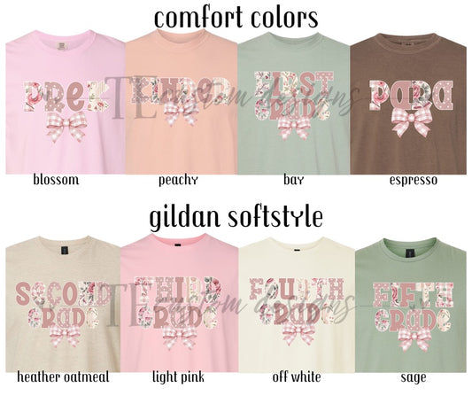 Grade Level Bow Tee