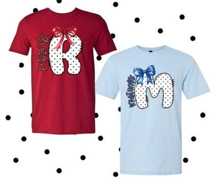 Monogram Bow Letter Tee
