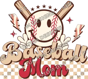 Retro Baseball Mom with