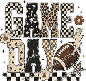 Checkered Game Day Football