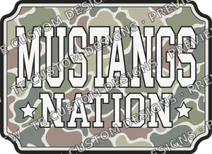 Mustangs Nation Camo Sports Mascot