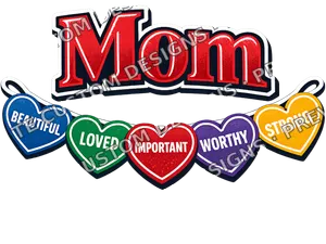 Mom Hearts Mothers Day