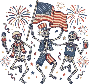 Funny skull 4th of July