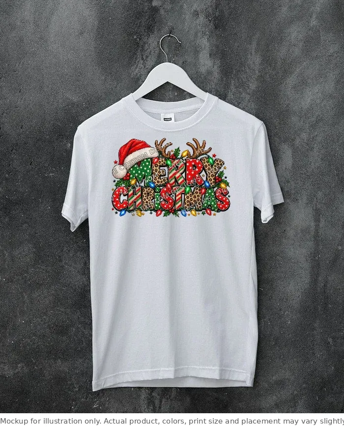 White tee mockup, on a hanger, concrete wall
