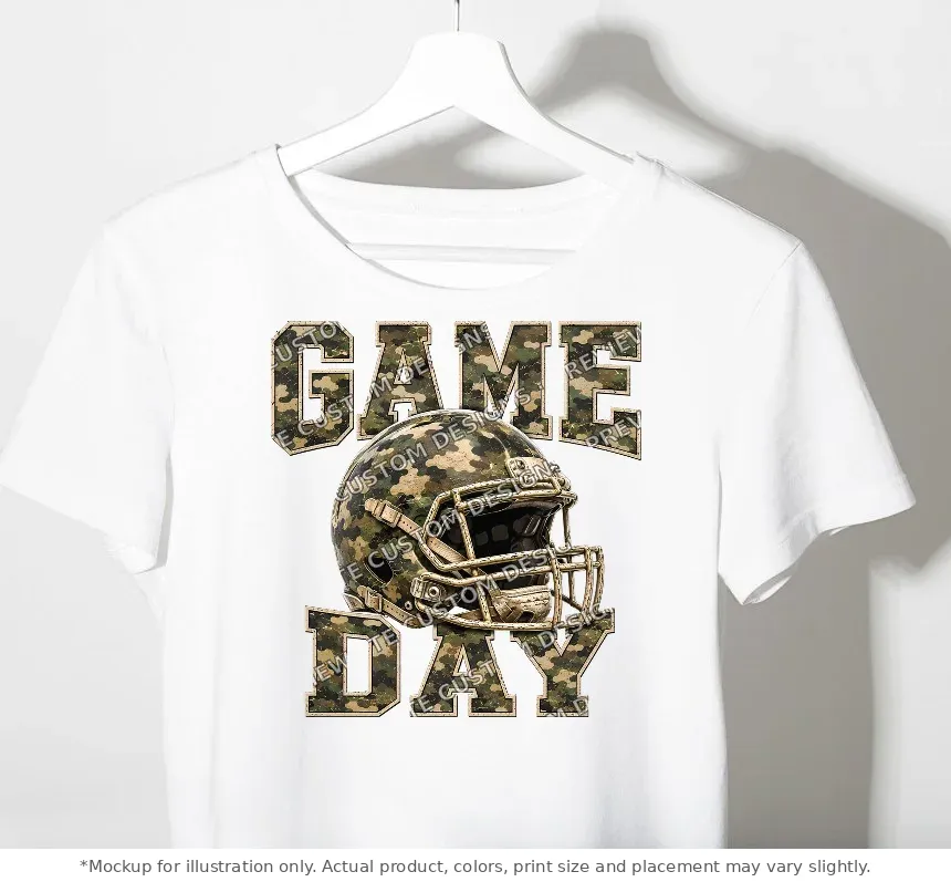White tee mockup, on a hanger