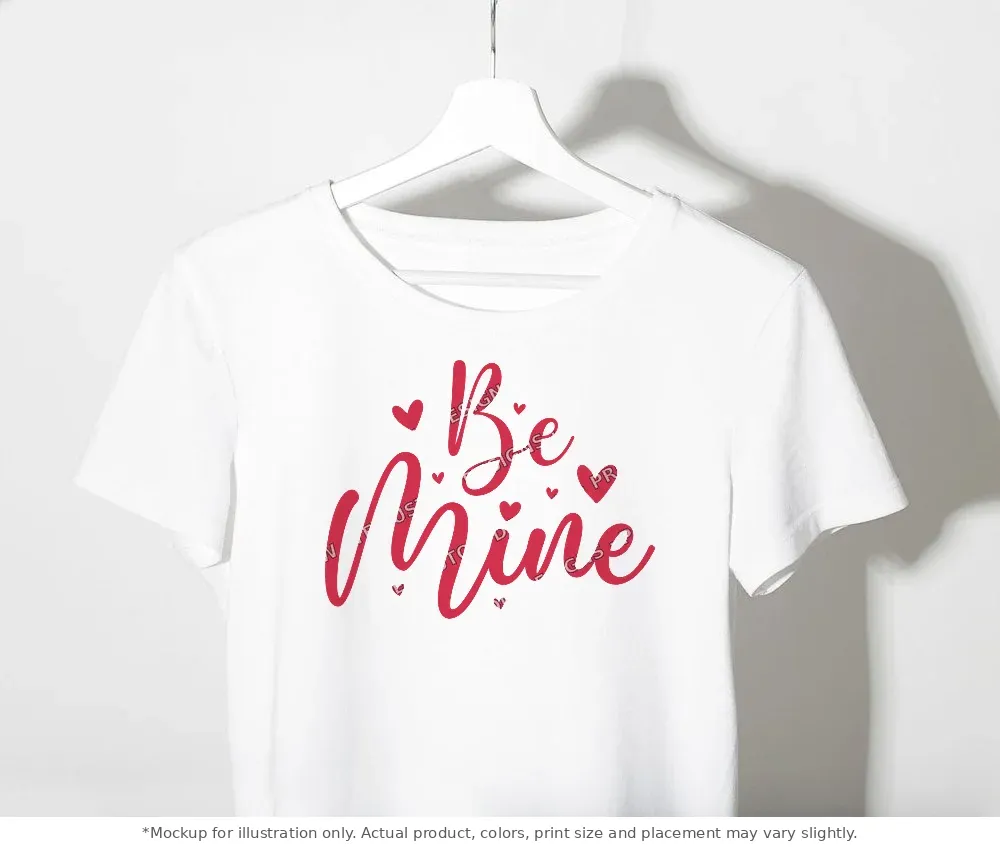 White tee mockup, on a clothes rack
