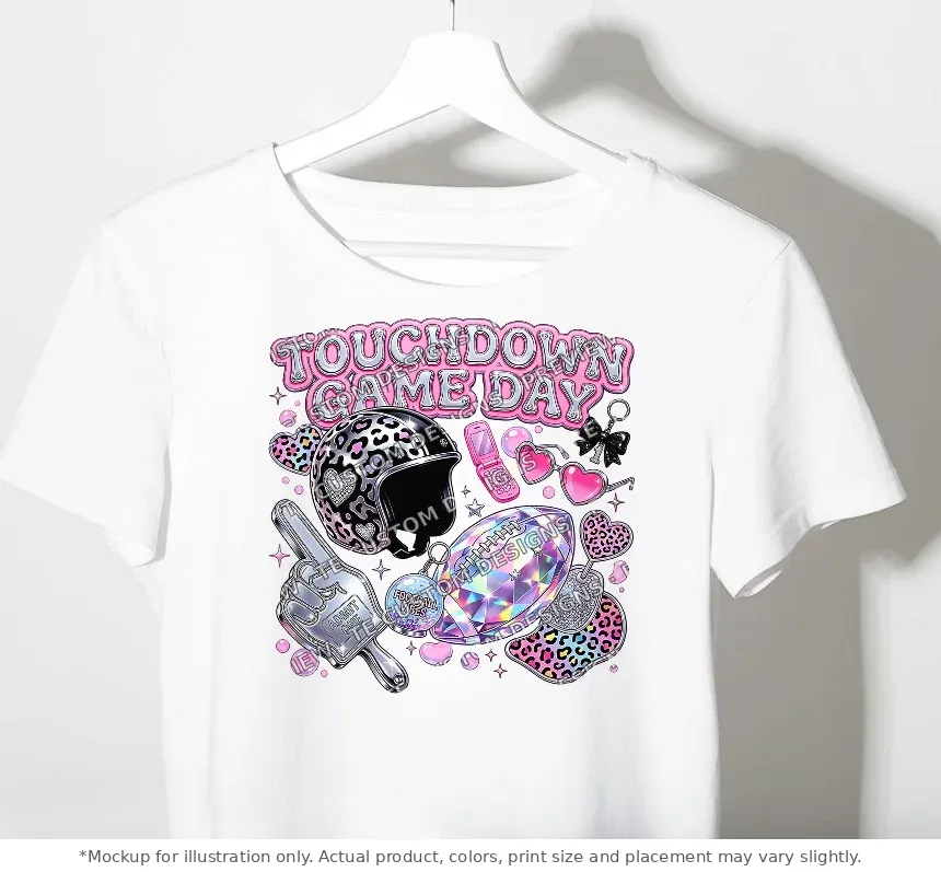 White tee mockup, on a hanger