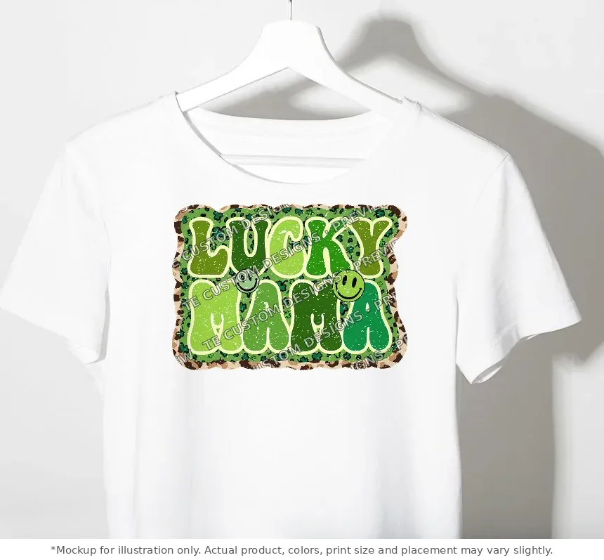 White tee mockup, on a hanger