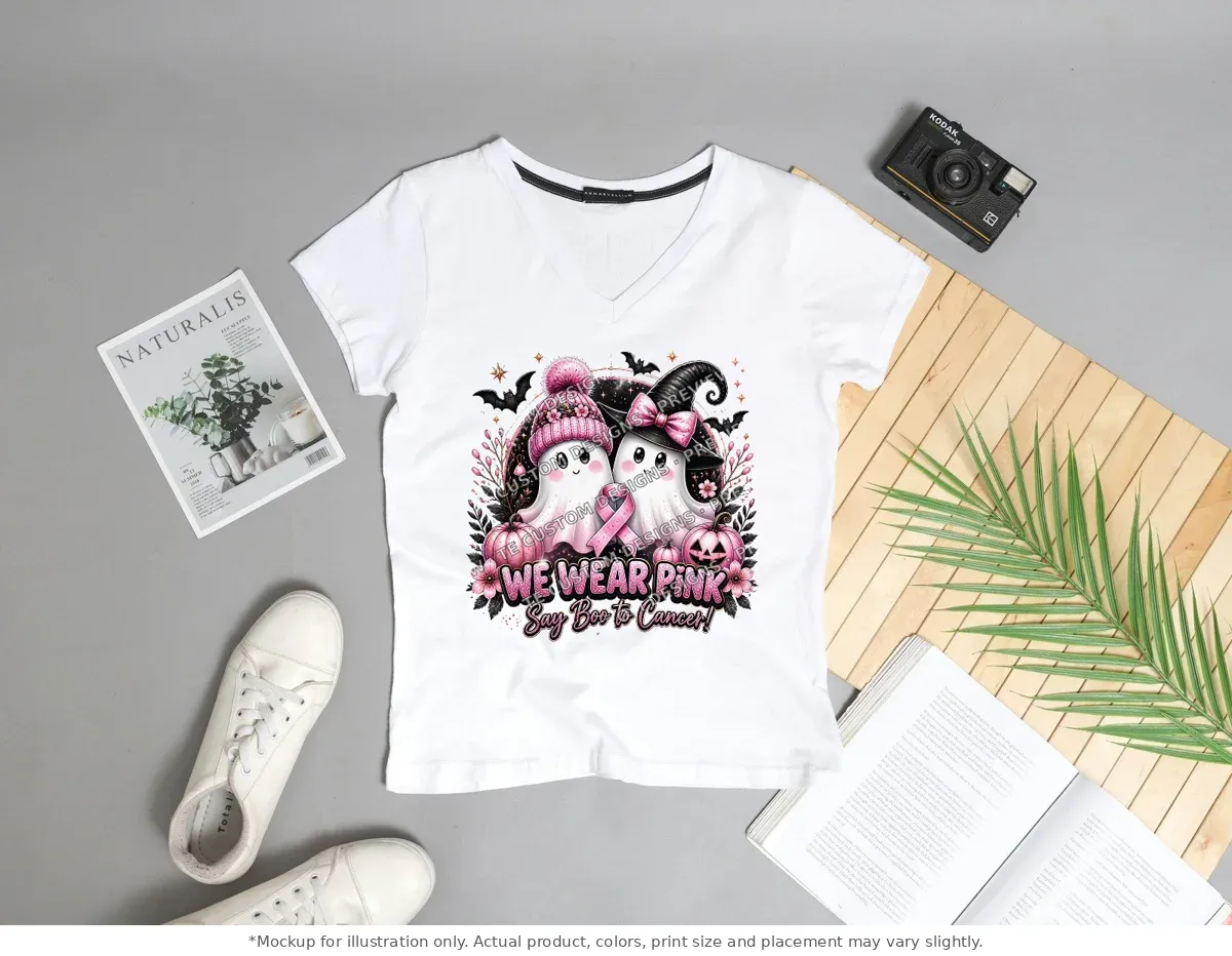 White tee mockup, flat lay with props