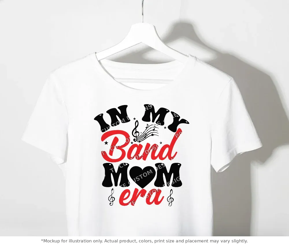 White tee mockup, on a clothes rack