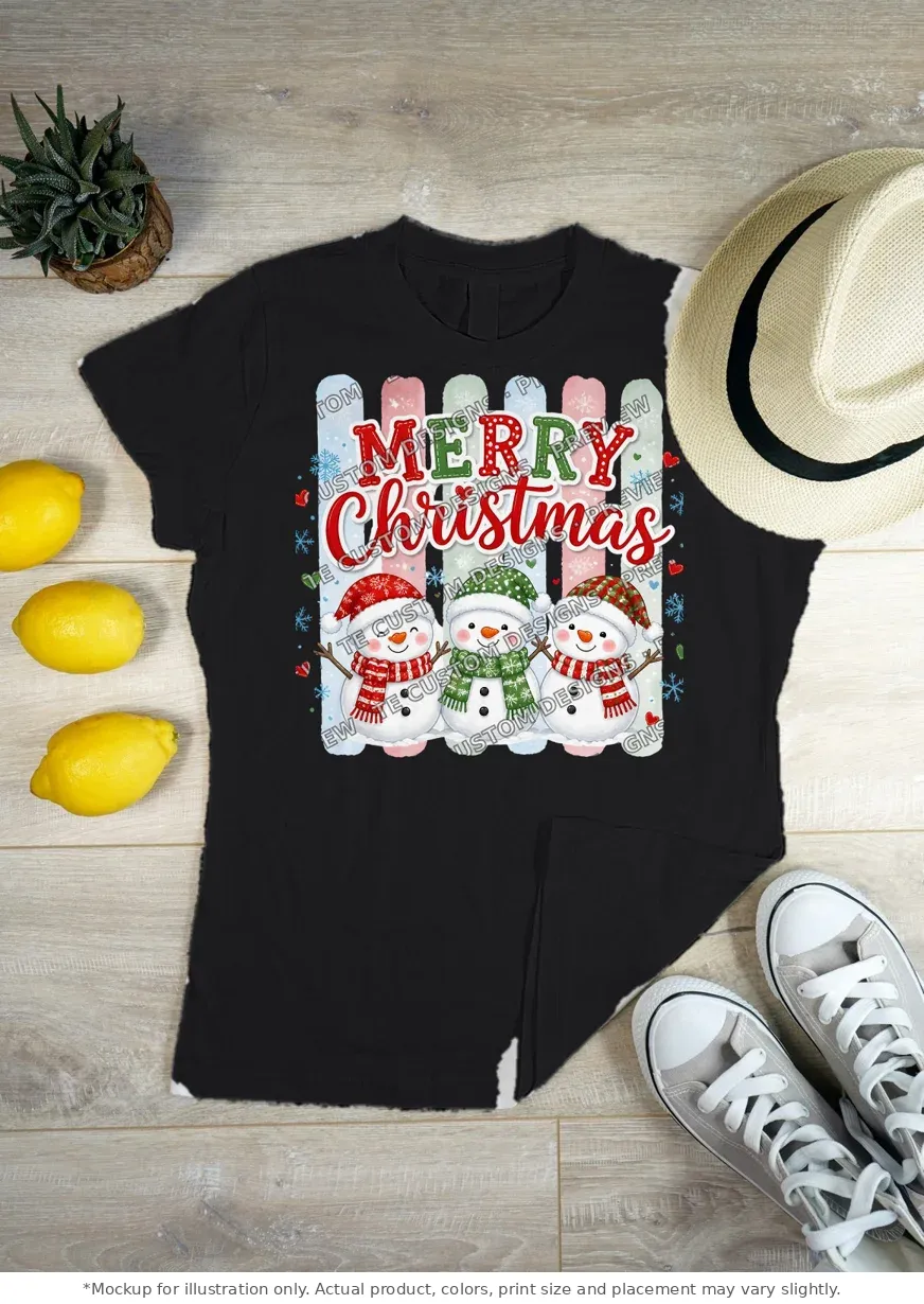 Black tee mockup, flat lay on wood