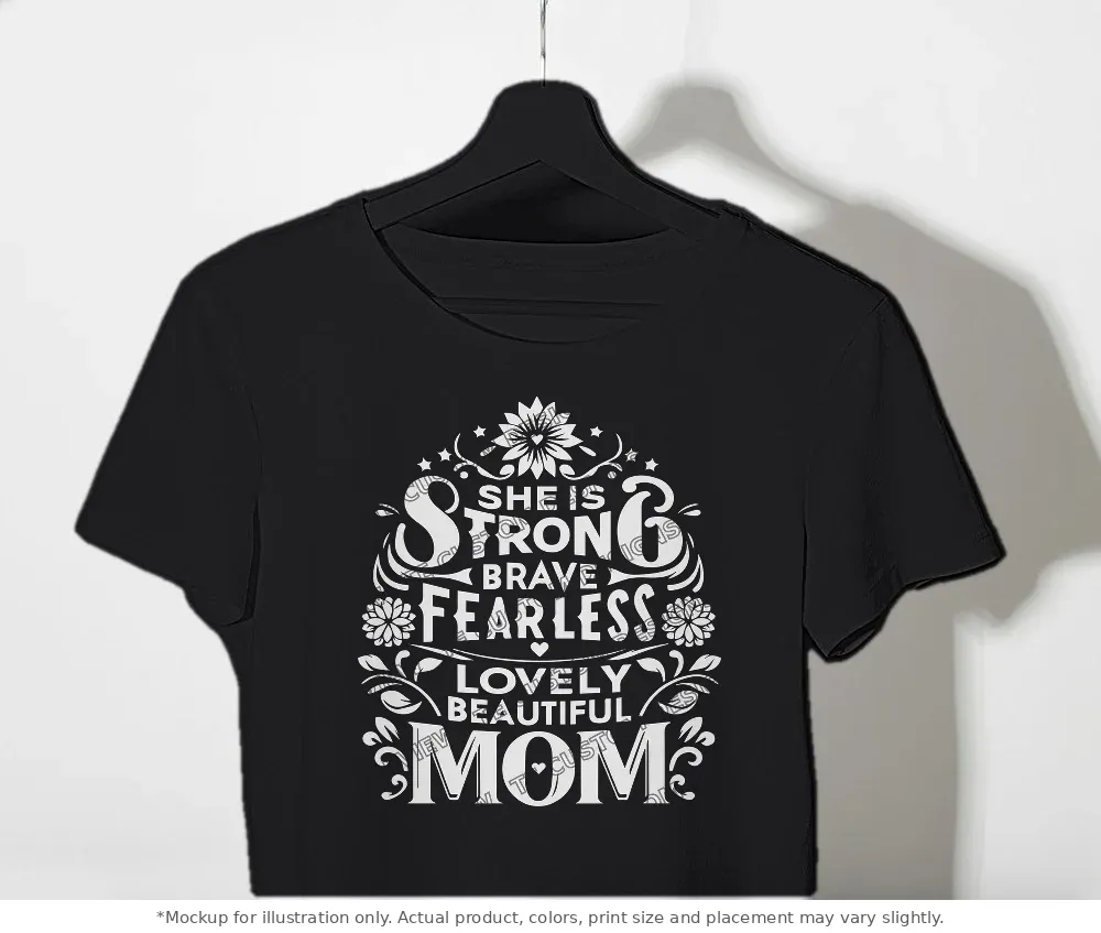 Black tee mockup, on a clothes rack