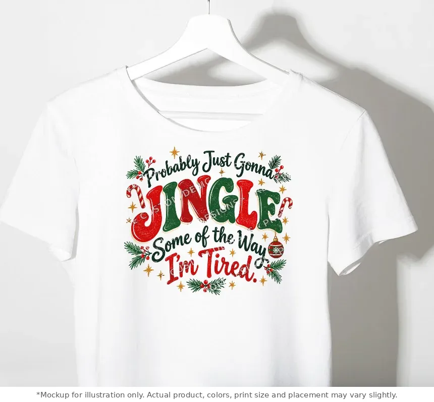White tee mockup, on a hanger
