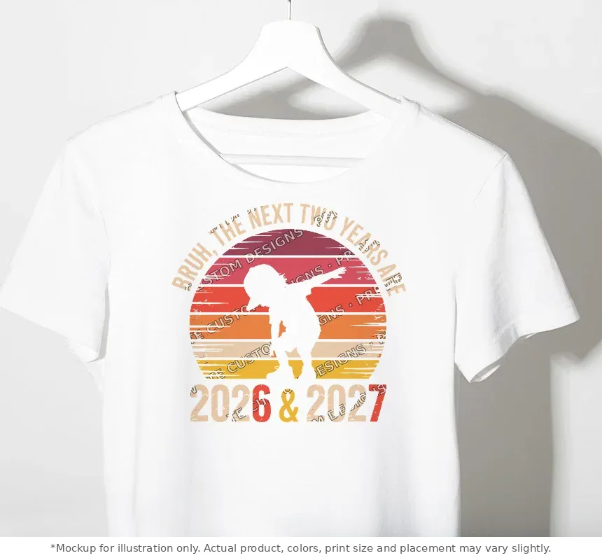 White tee mockup, on a hanger
