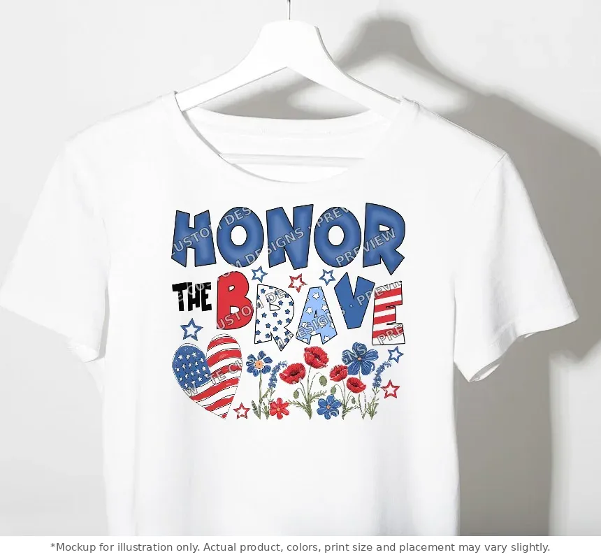 White tee mockup, on a hanger