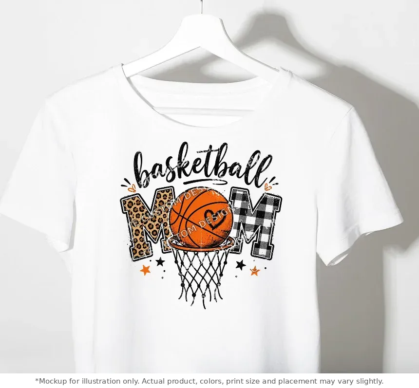White tee mockup, on a hanger