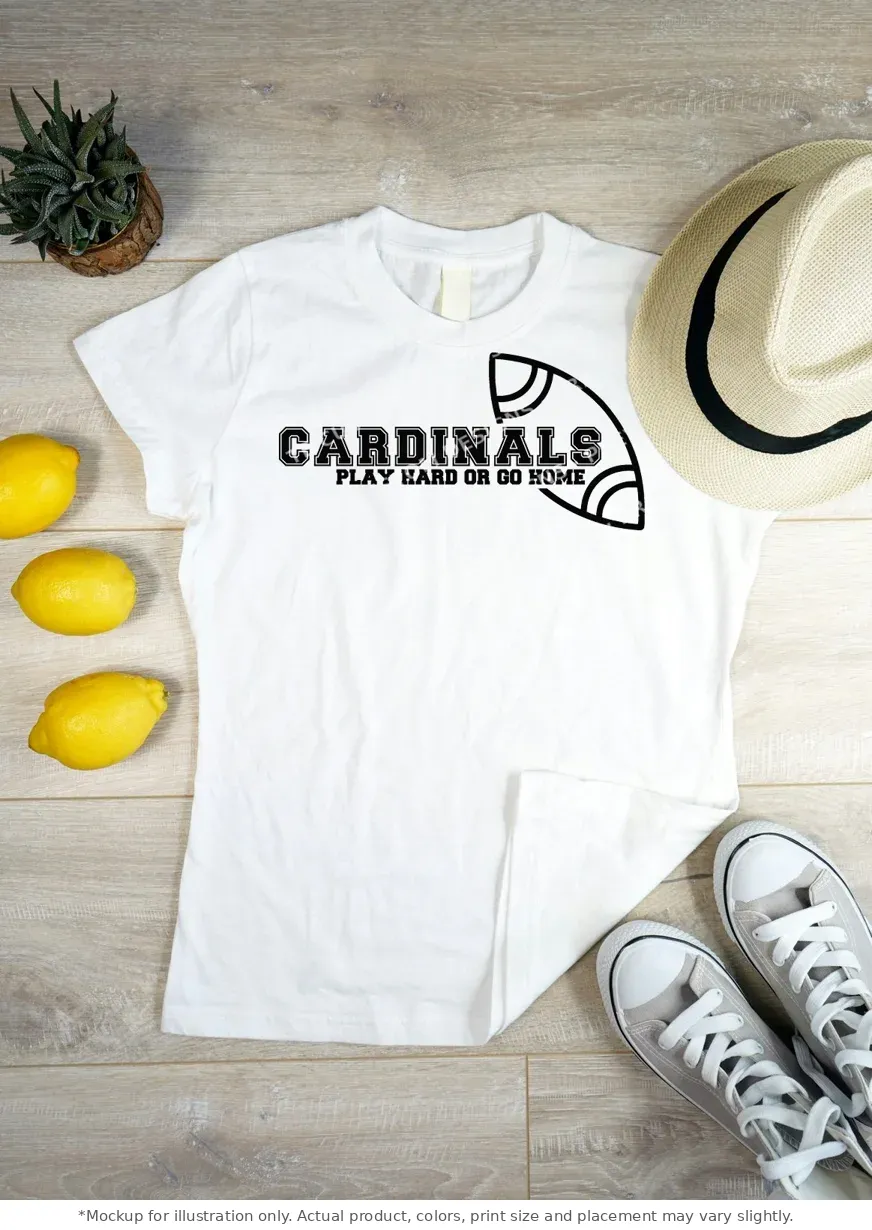 White tee mockup, flat lay on wood