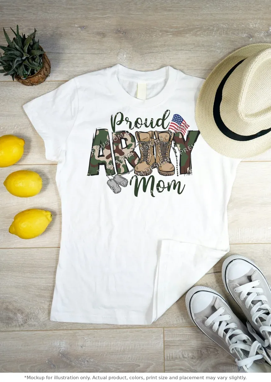 White tee mockup, flat lay on wood