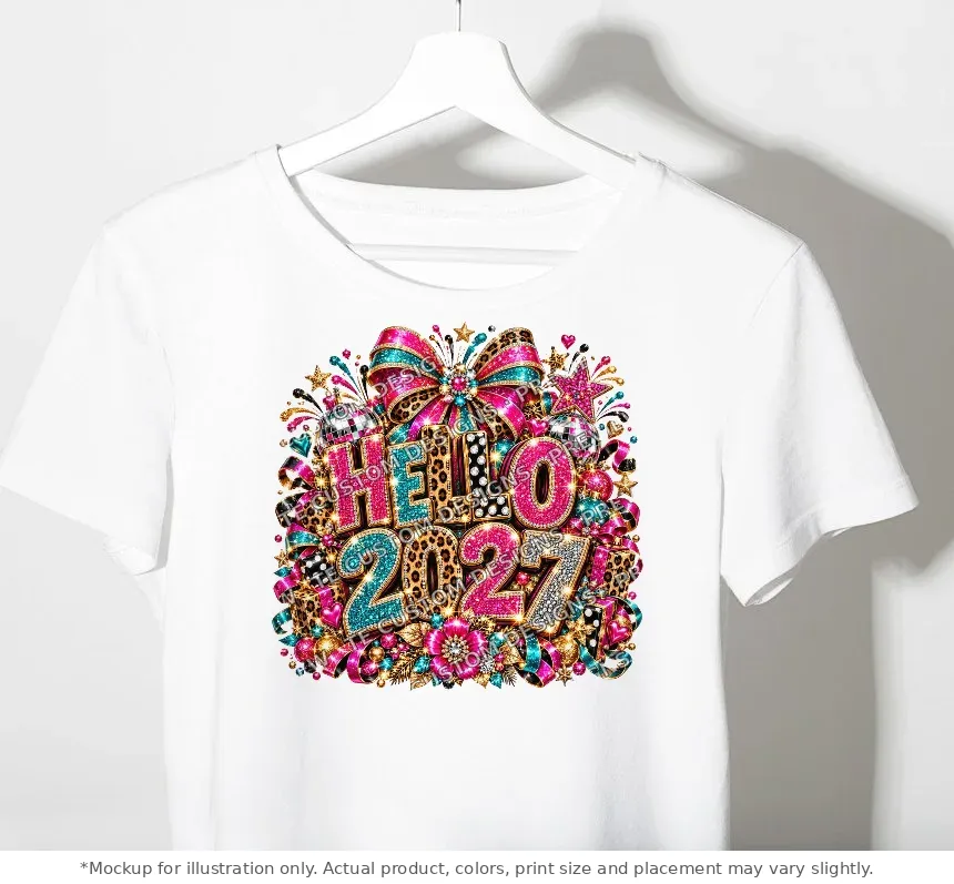 White tee mockup, on a hanger