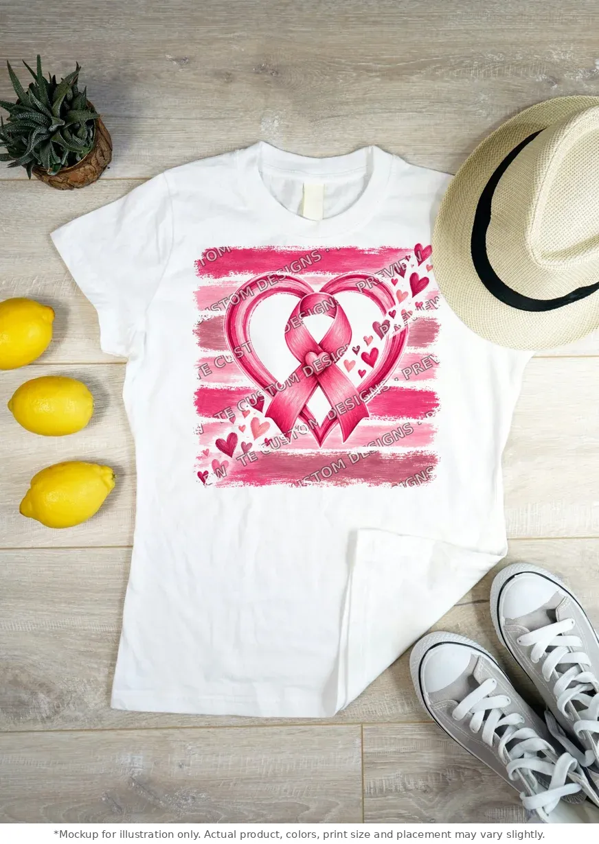 White tee mockup, flat lay on wood