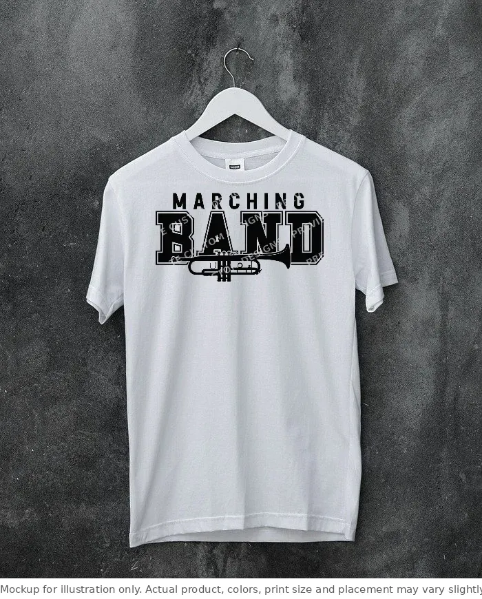 White tee mockup, on a hanger, concrete wall