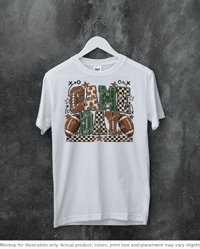 White tee mockup, on a hanger, concrete wall