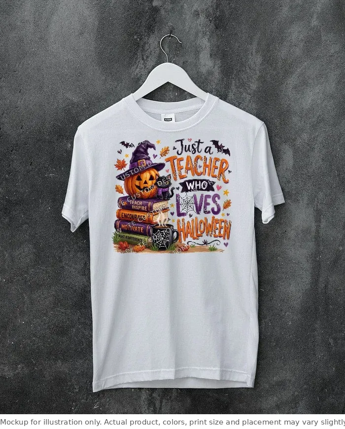 White tee mockup, on a hanger, concrete wall