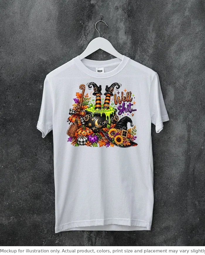 White tee mockup, on a hanger, concrete wall