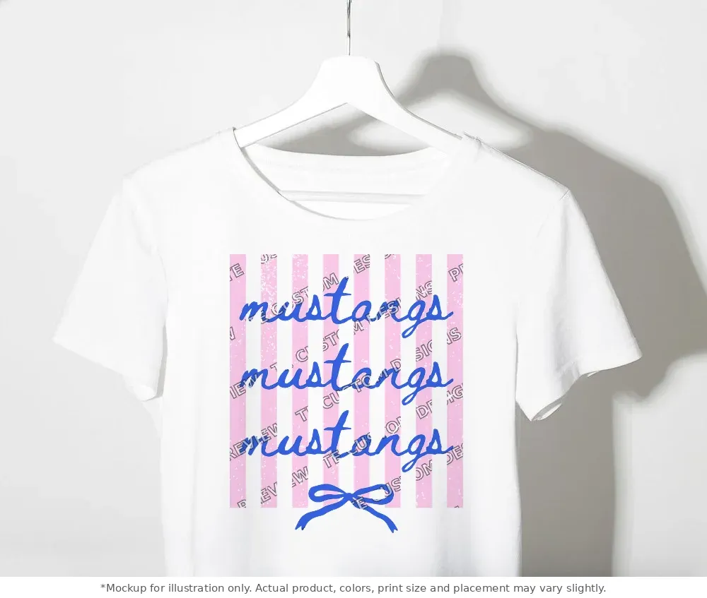 White tee mockup, on a clothes rack
