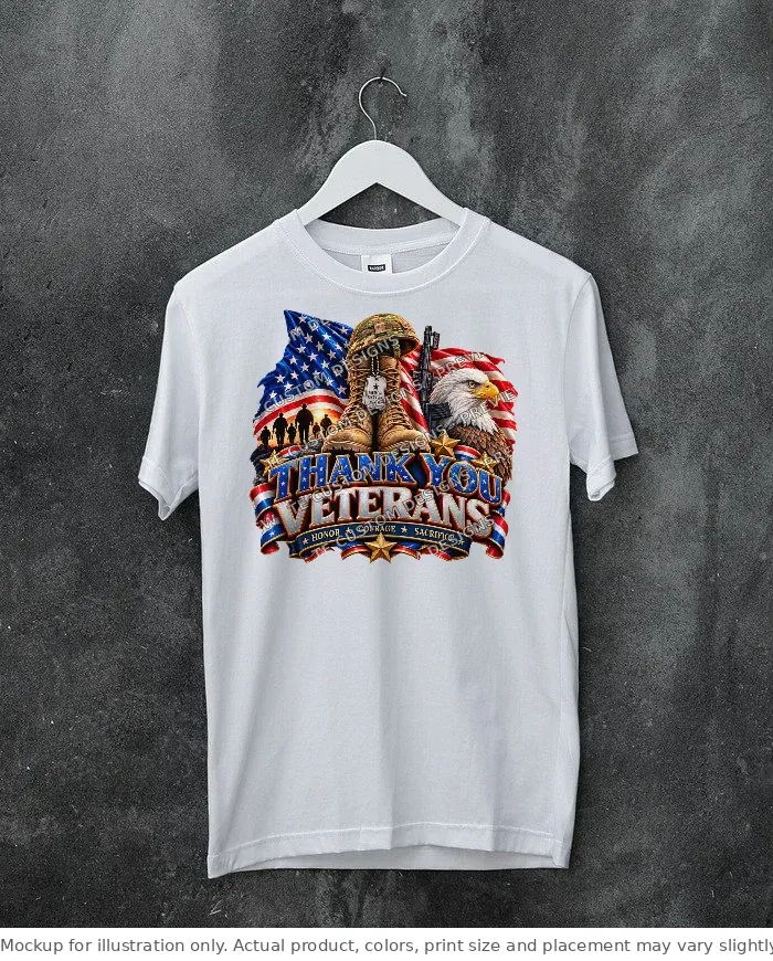 White tee mockup, on a hanger, concrete wall