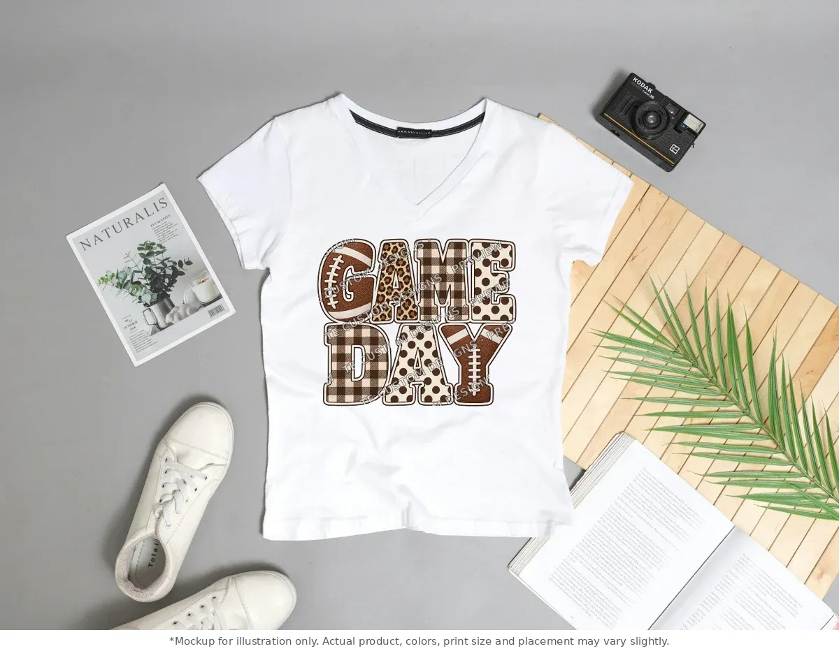 White tee mockup, flat lay with props