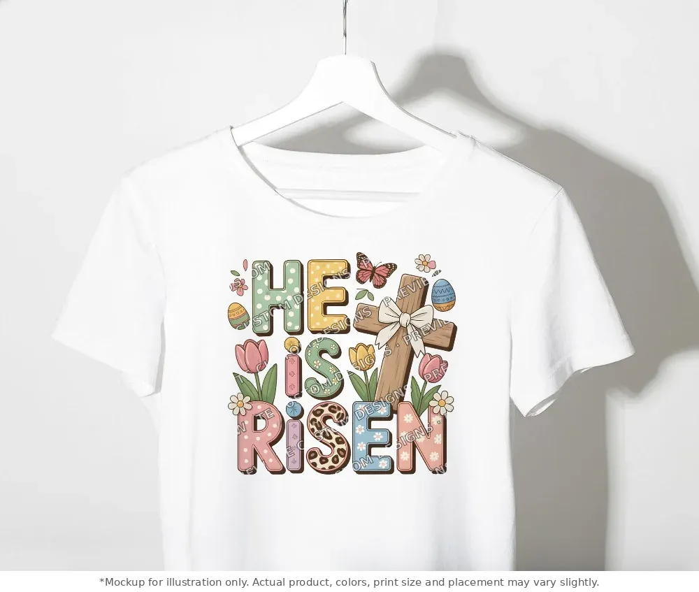 White tee mockup, on a clothes rack