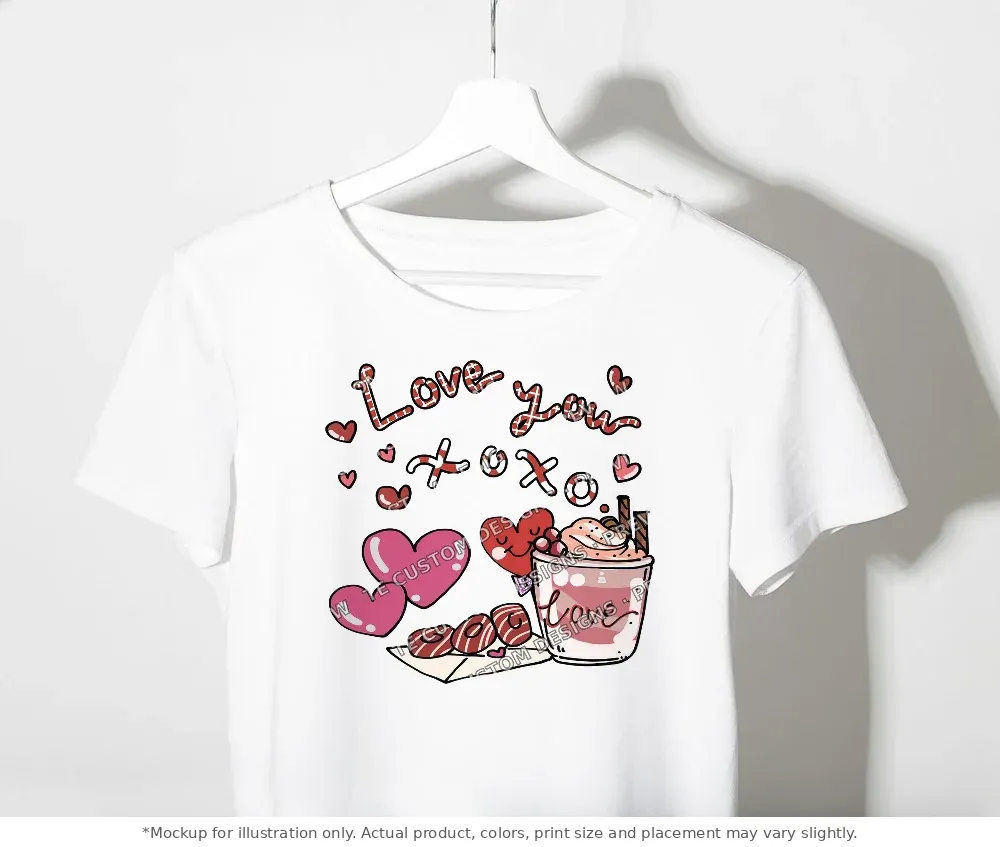 White tee mockup, on a clothes rack