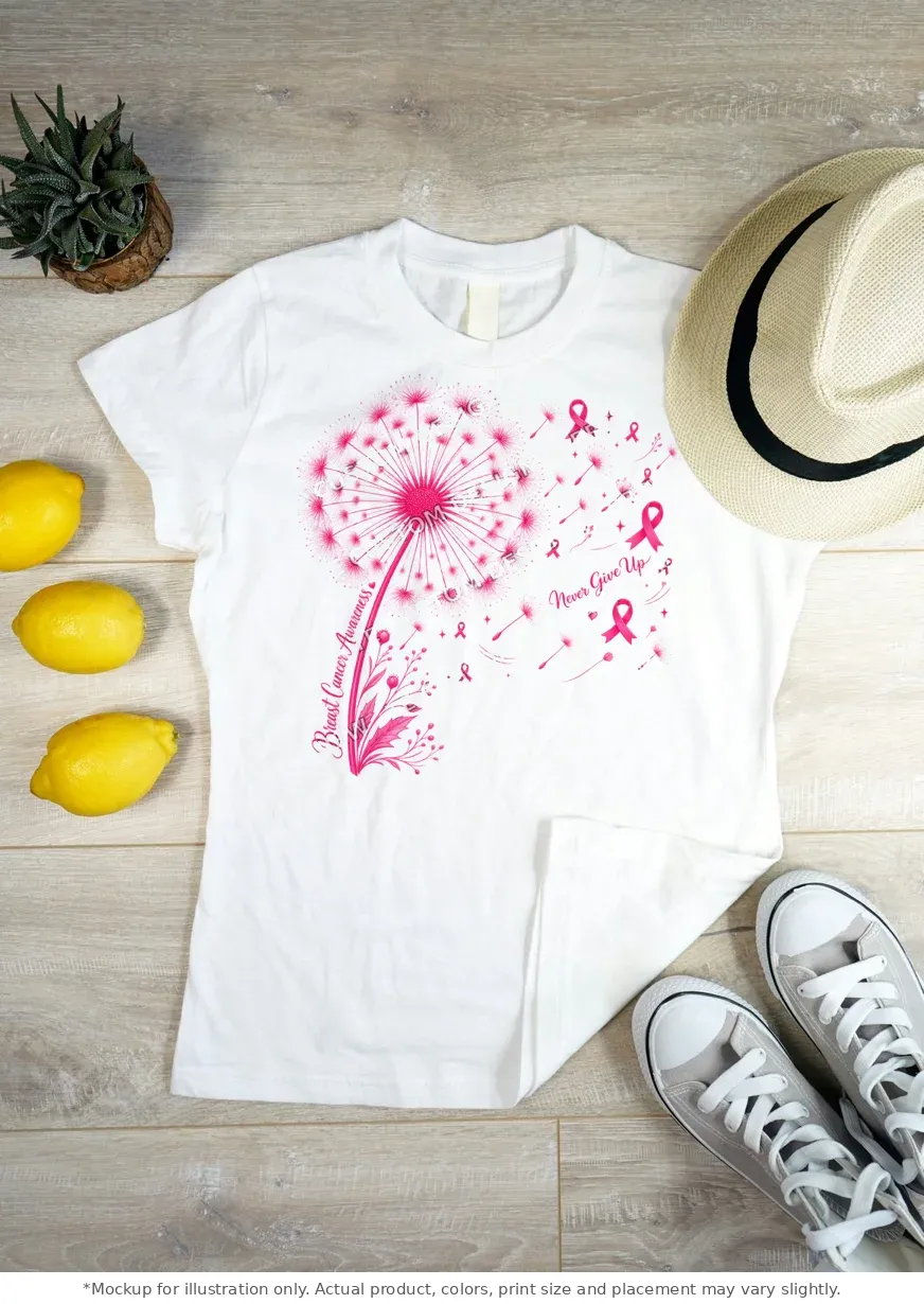 White tee mockup, flat lay on wood