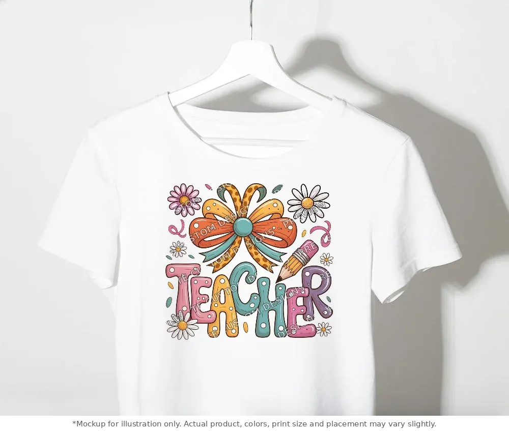 White tee mockup, on a clothes rack