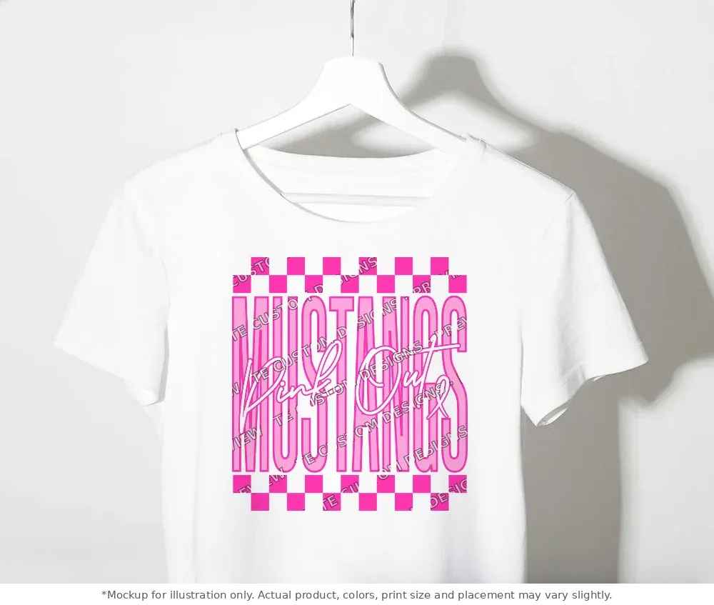 White tee mockup, on a clothes rack