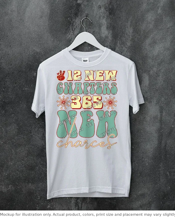 White tee mockup, on a hanger, concrete wall