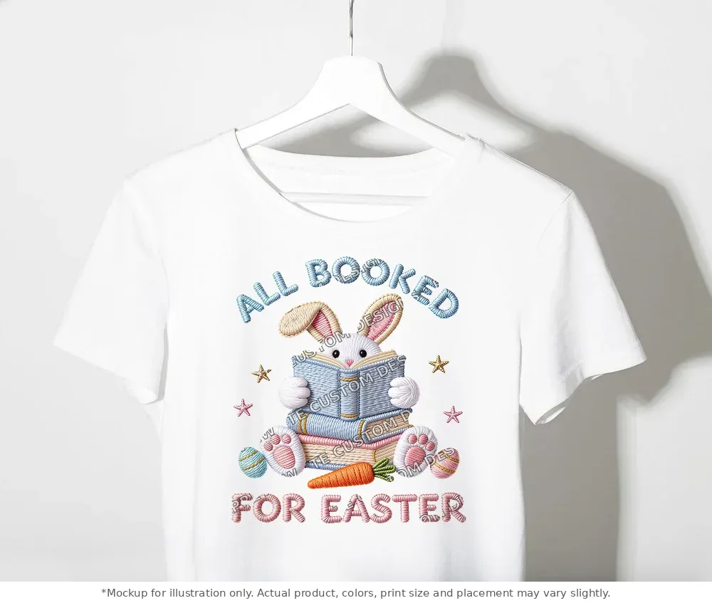 White tee mockup, on a clothes rack