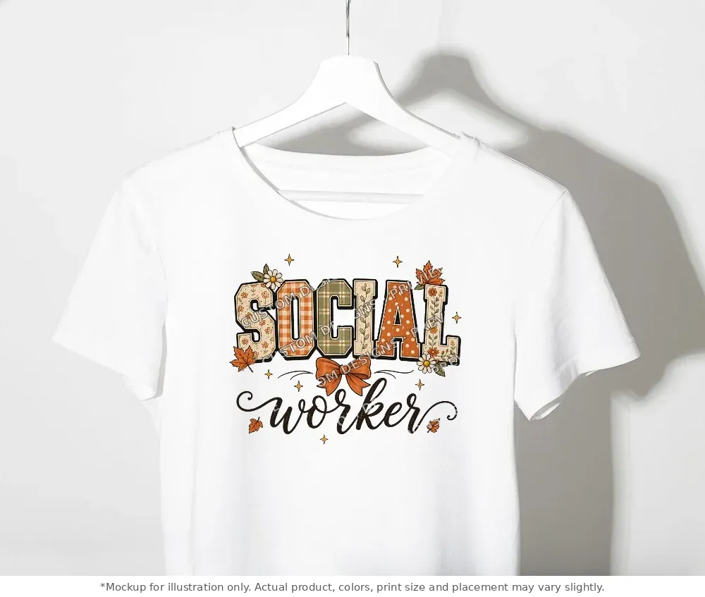 White tee mockup, on a clothes rack