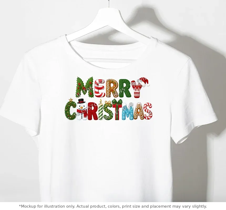 White tee mockup, on a hanger