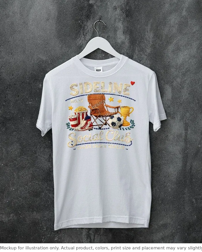 White tee mockup, on a hanger, concrete wall