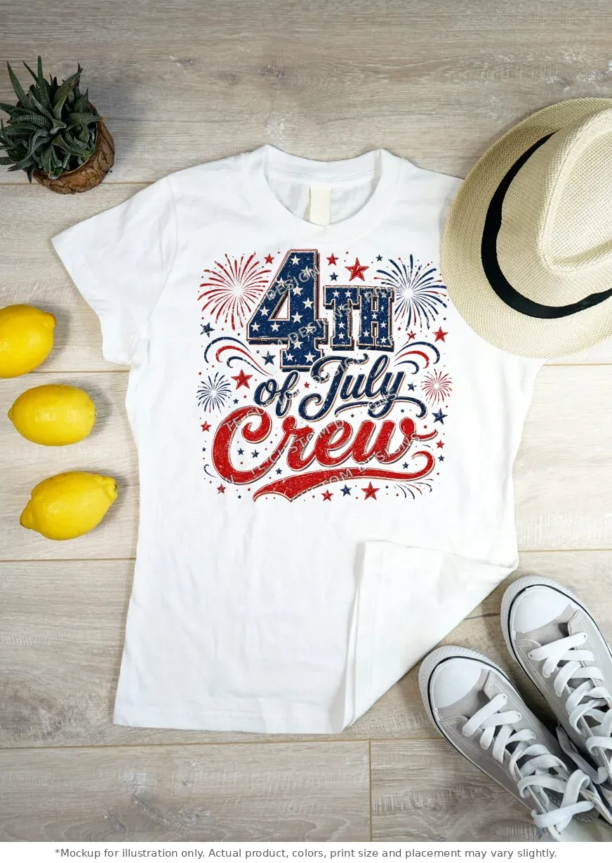 White tee mockup, flat lay on wood