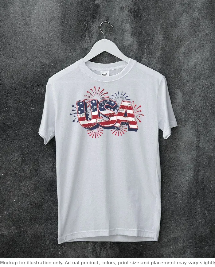 White tee mockup, on a hanger, concrete wall