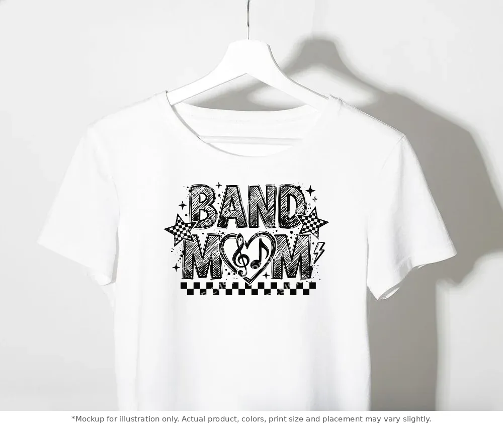 White tee mockup, on a clothes rack
